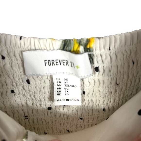 4 for $20 SALE! Forever 21 Lemon Print Cropped Sweetheart Neckline Cami, Size 3X - Picture 5 of 10